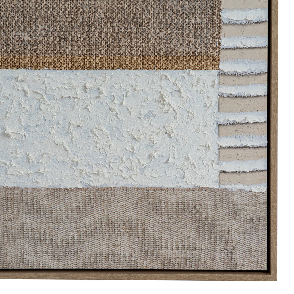 Petra Hand Painted Canvas In Frame - Multi-coloured