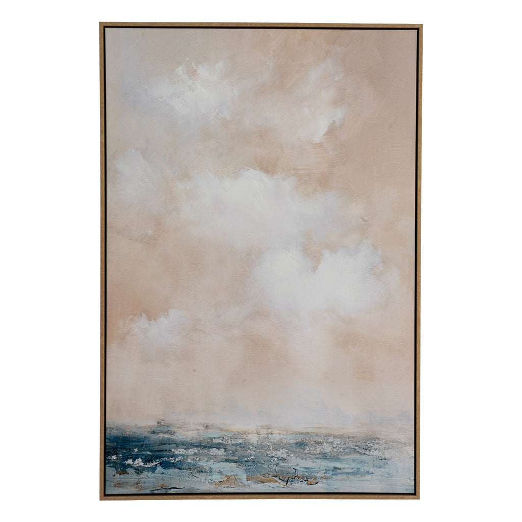 Stratos Hand Painted Canvas In Frame - Multi-coloured