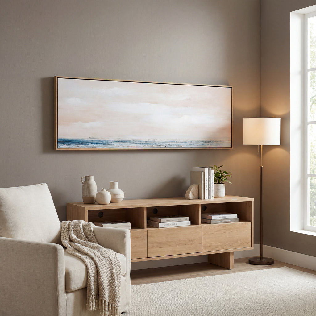 Ondra Hand Painted Canvas In Frame - Multi-coloured