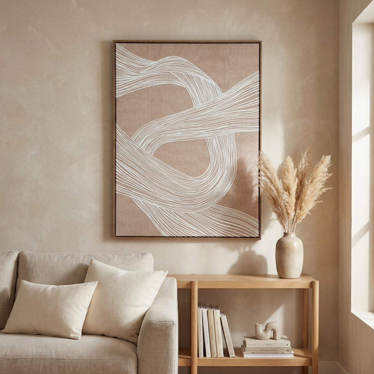 Clayre Line Art In Frame - Brown