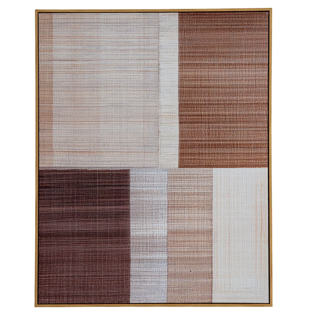 Umbora Hand Painted Canvas In Frame - Multi-coloured