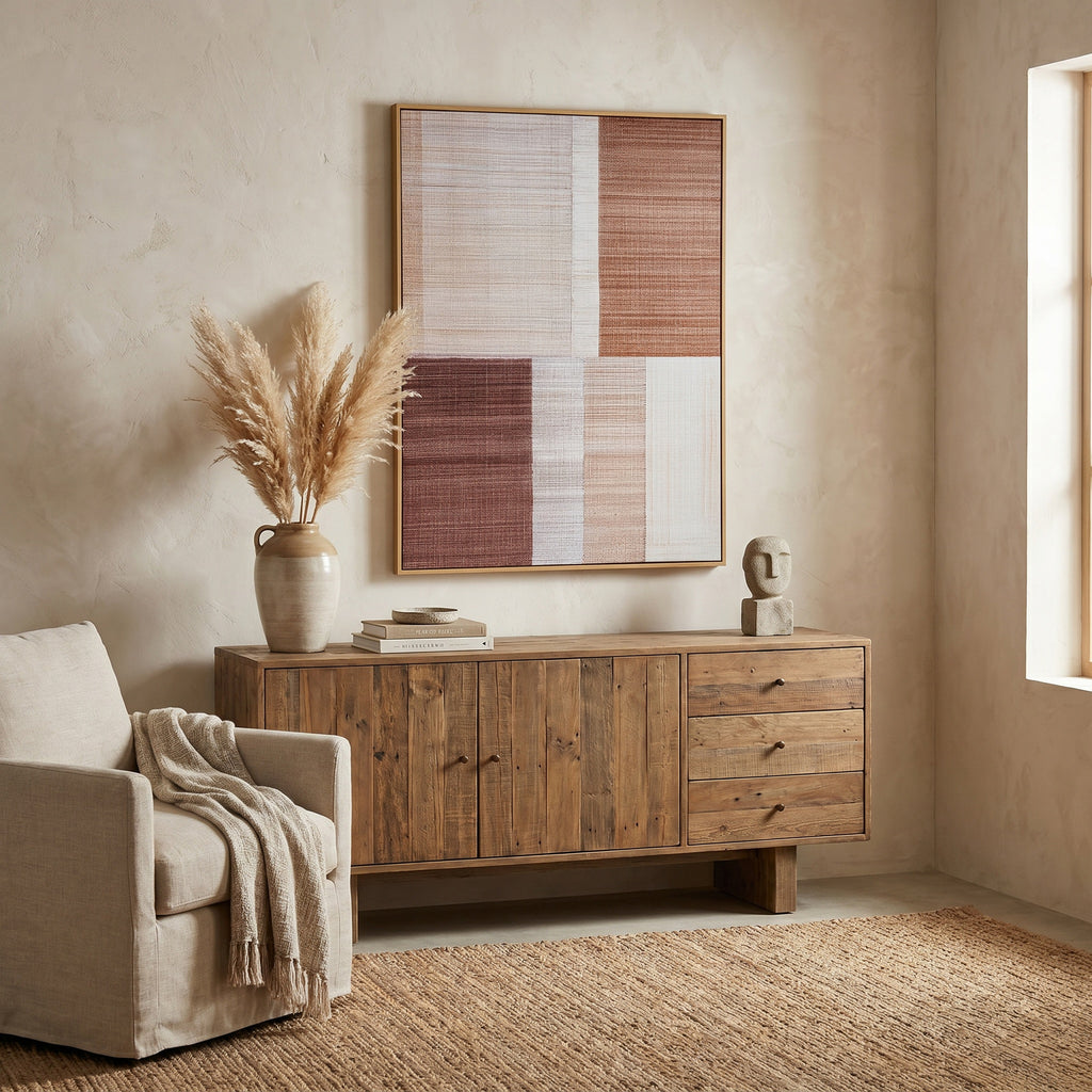 Umbora Hand Painted Canvas In Frame - Multi-coloured