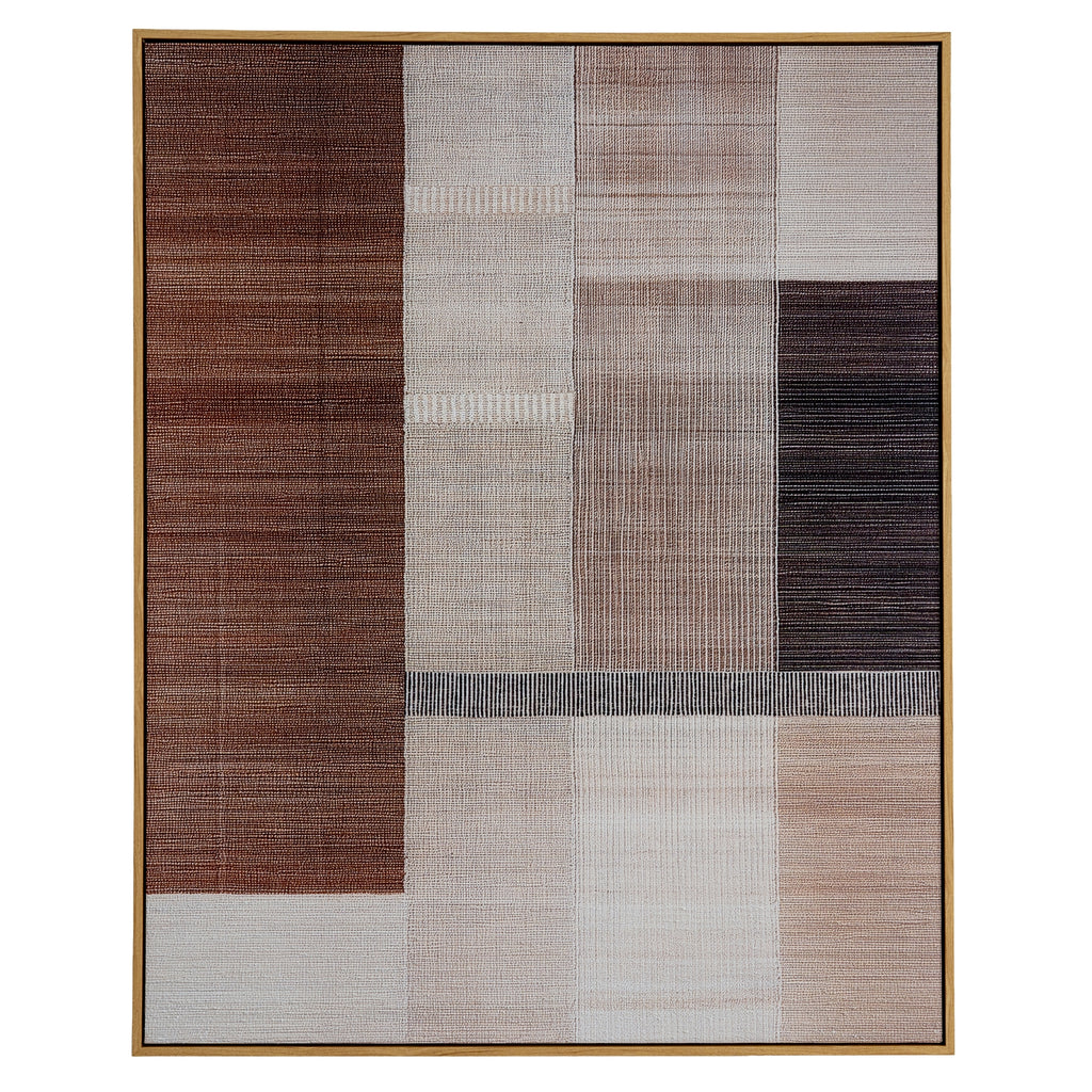 Ivora Hand Painted Canvas In Frame - Multi-coloured