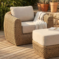 Bloom Collection Outdoor Large Lounge Chair - Brown