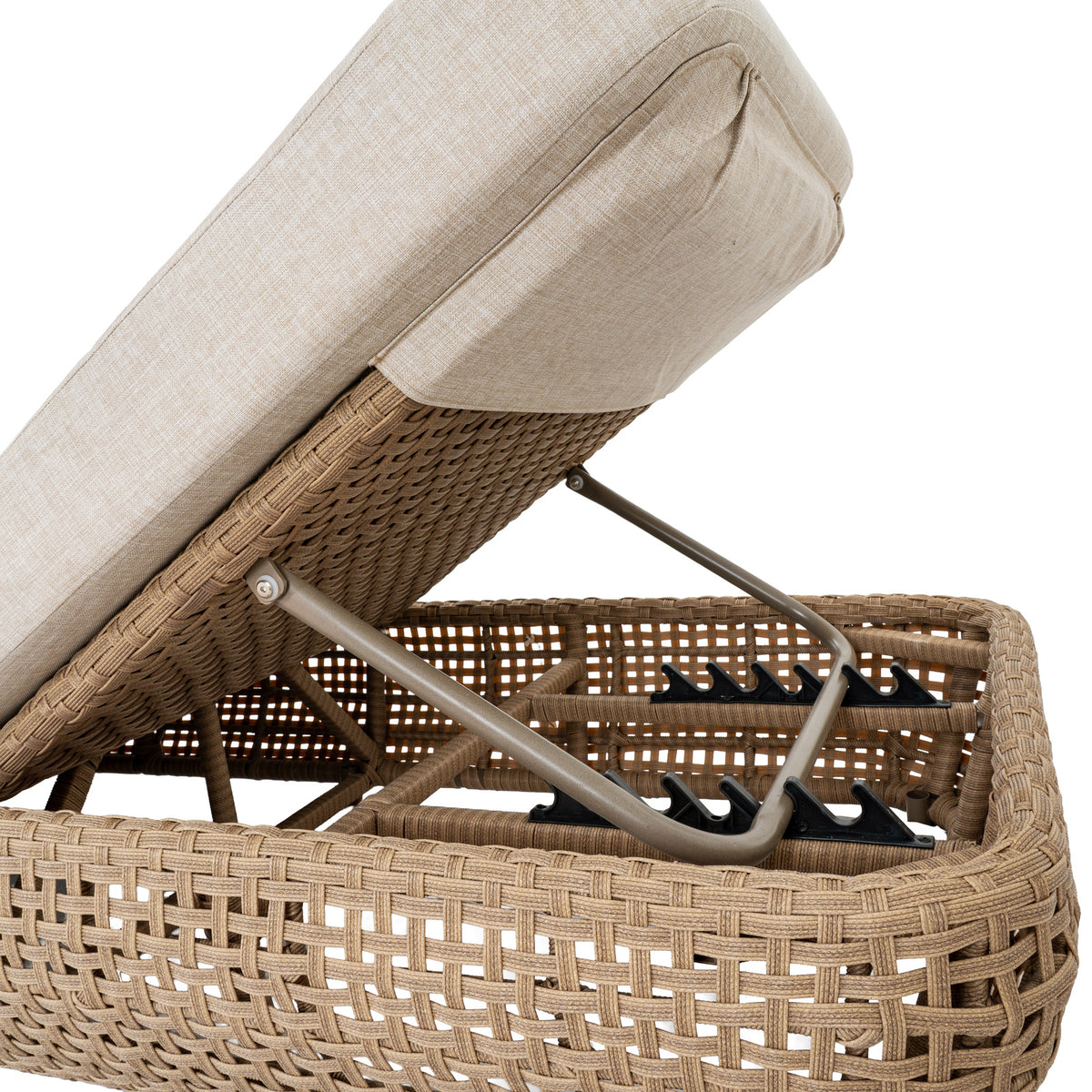 Bloom Collection Outdoor Sunbed - Brown