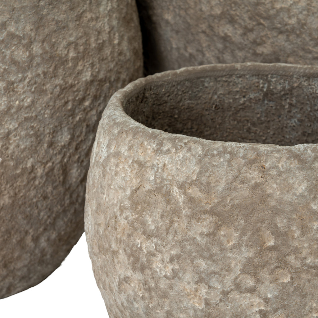Umber Pot Belly Set of 3 Planters