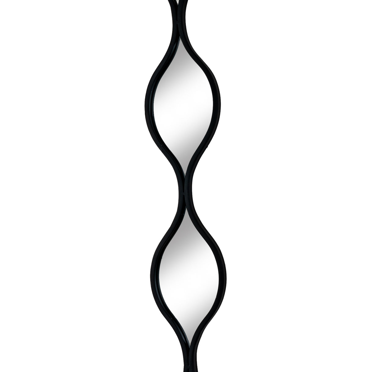Black Quarterfoil Decorative Hanging Mirror