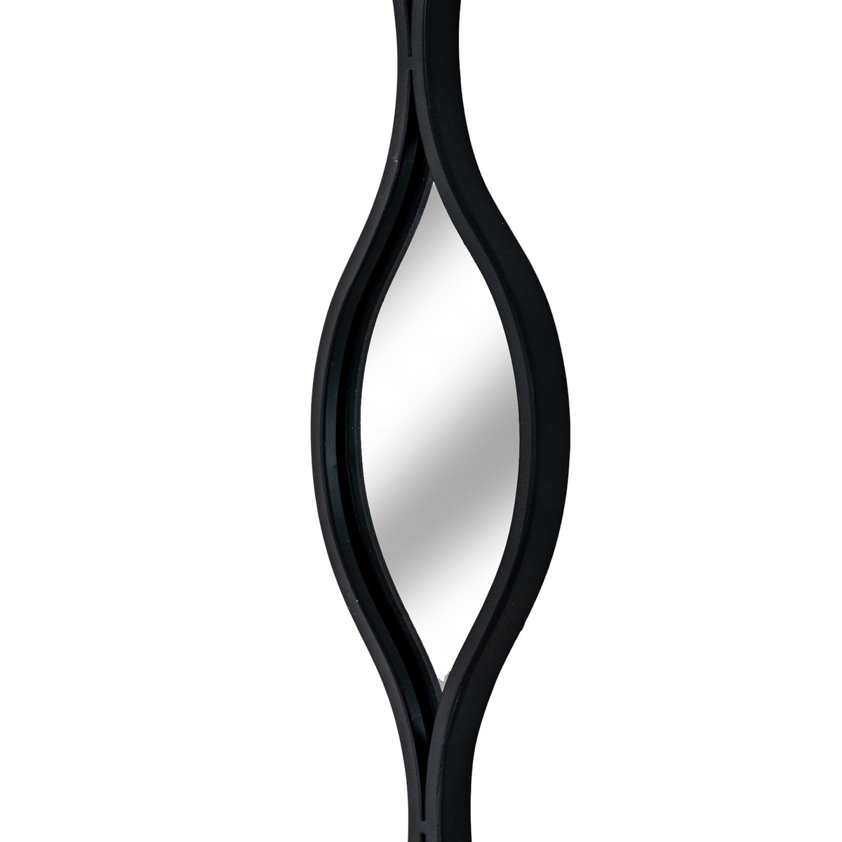 Black Quarterfoil Decorative Hanging Mirror