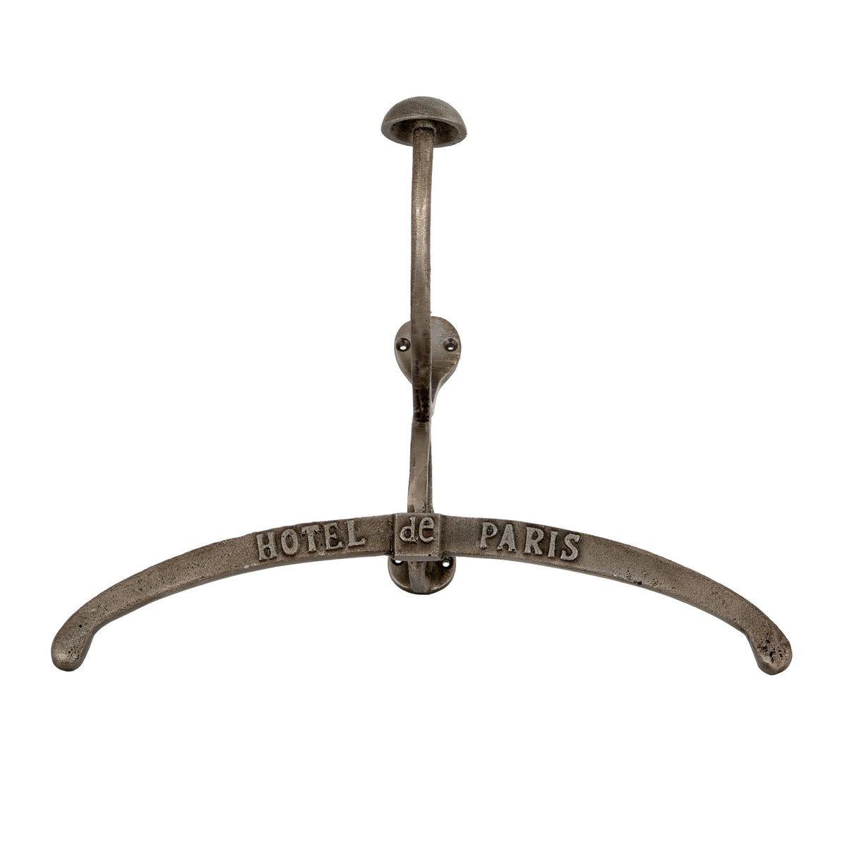 Antiqued Silver Coat Hanger with Hook - Silver