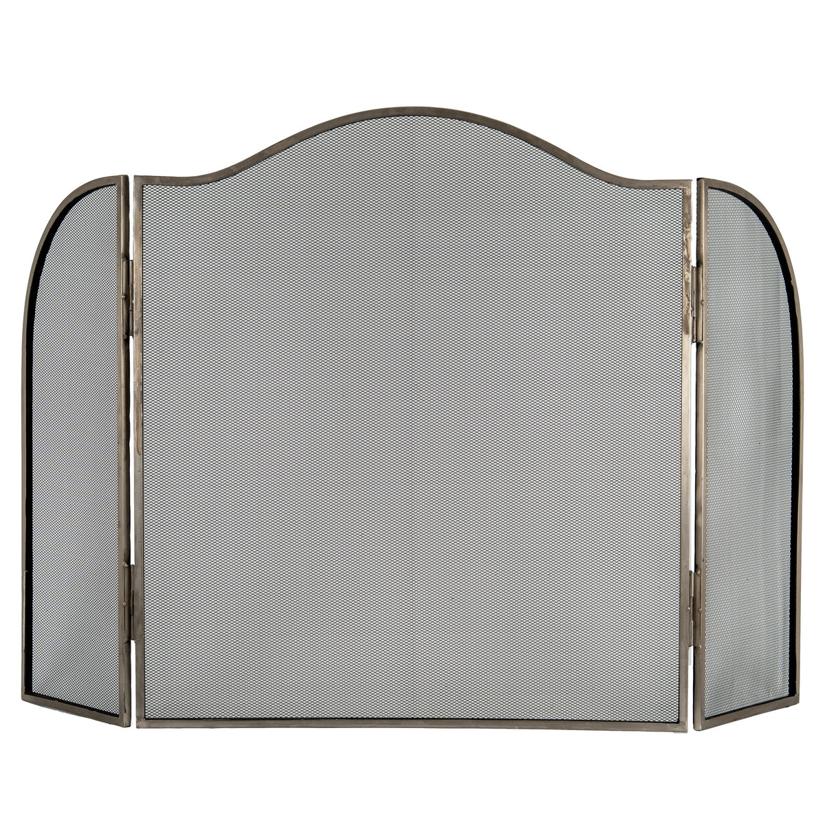 Antiqued Silver Fire Screen - Silver