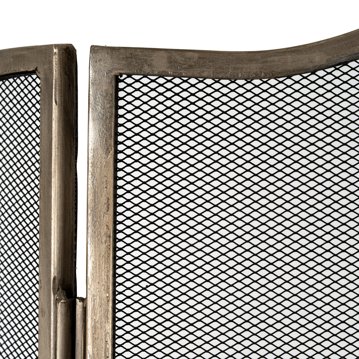 Antiqued Silver Large Fire Screen - Silver