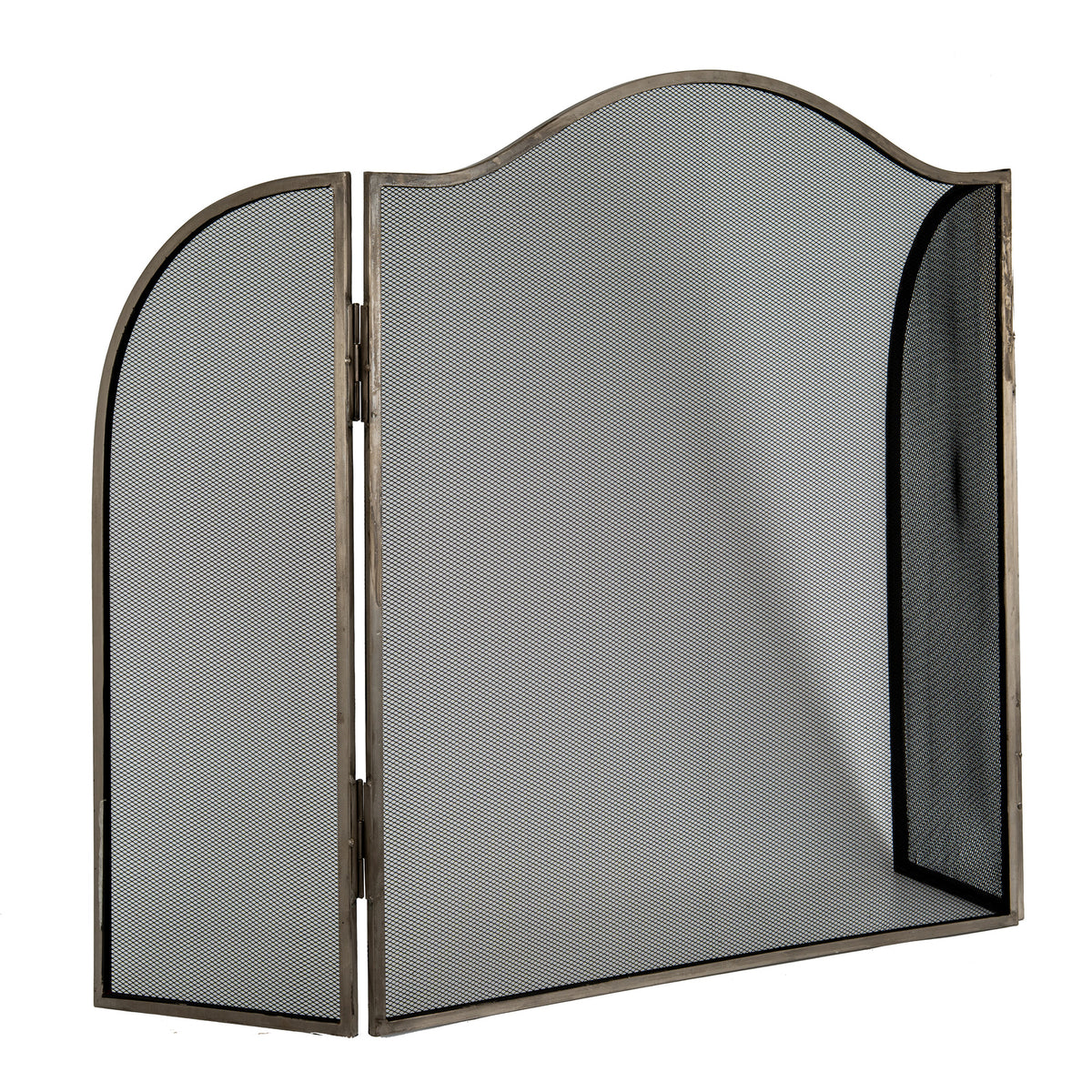 Antiqued Silver Large Fire Screen - Silver