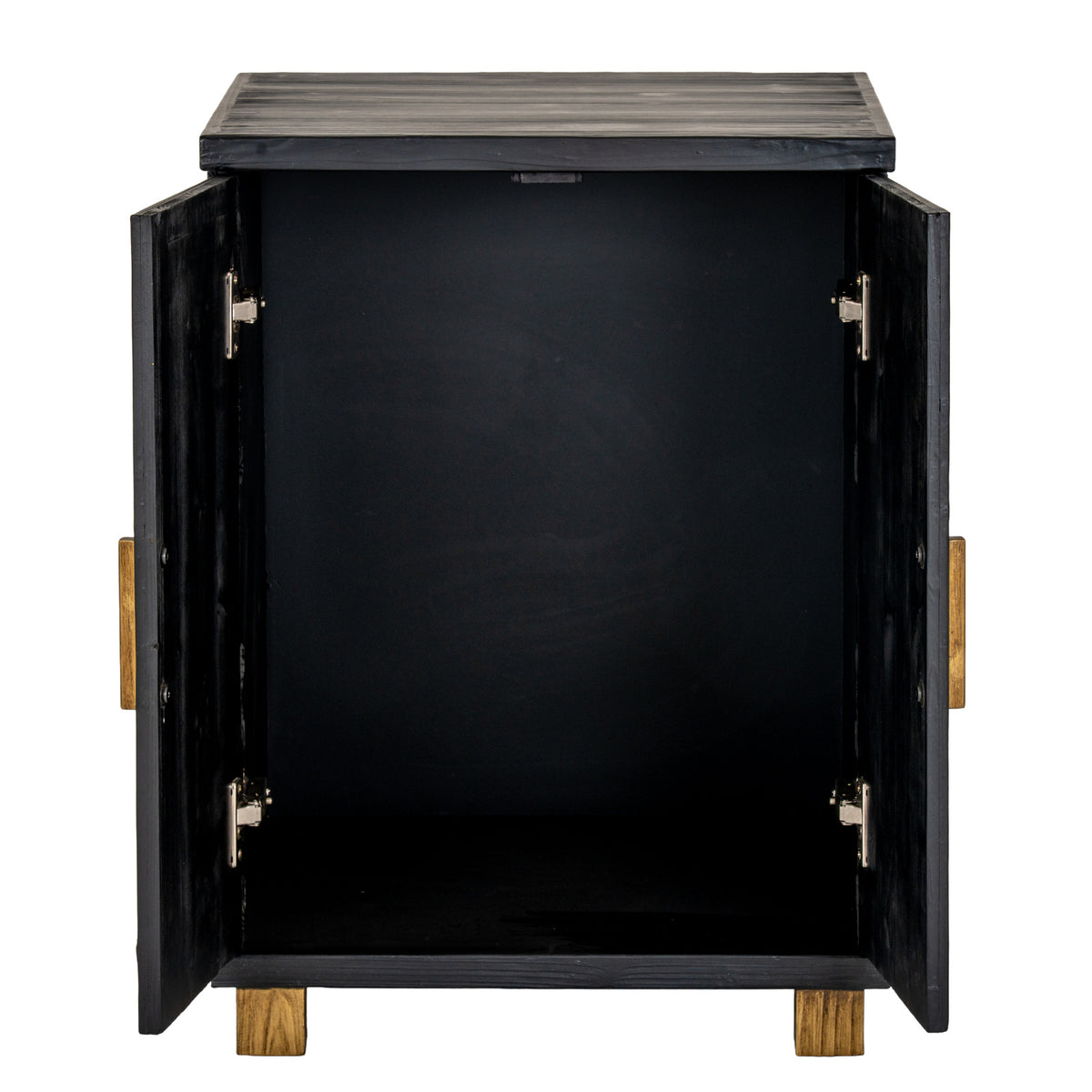 Lennox Black 2 Door Side Cupboard - Black