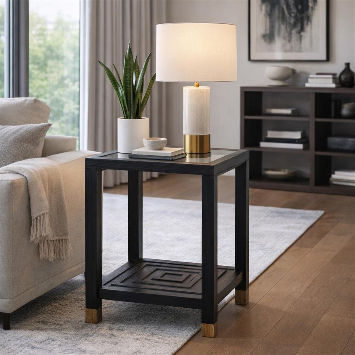 Lennox Black Side Table - Black