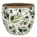 Verdal Olive Large Planter - White