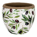 Verdal Olive Medium Planter - White