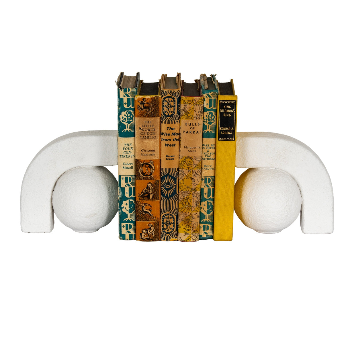 Ashen Book Ends - White