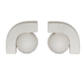 Ashen Book Ends - White