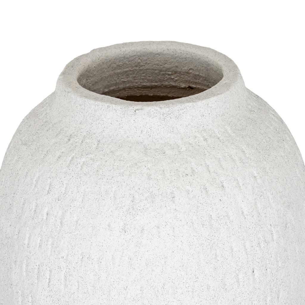 Ashen Large Tall Vase - White