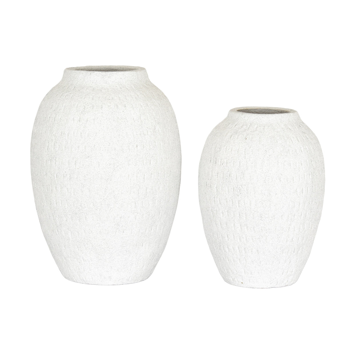 Ashen Large Tall Vase - White