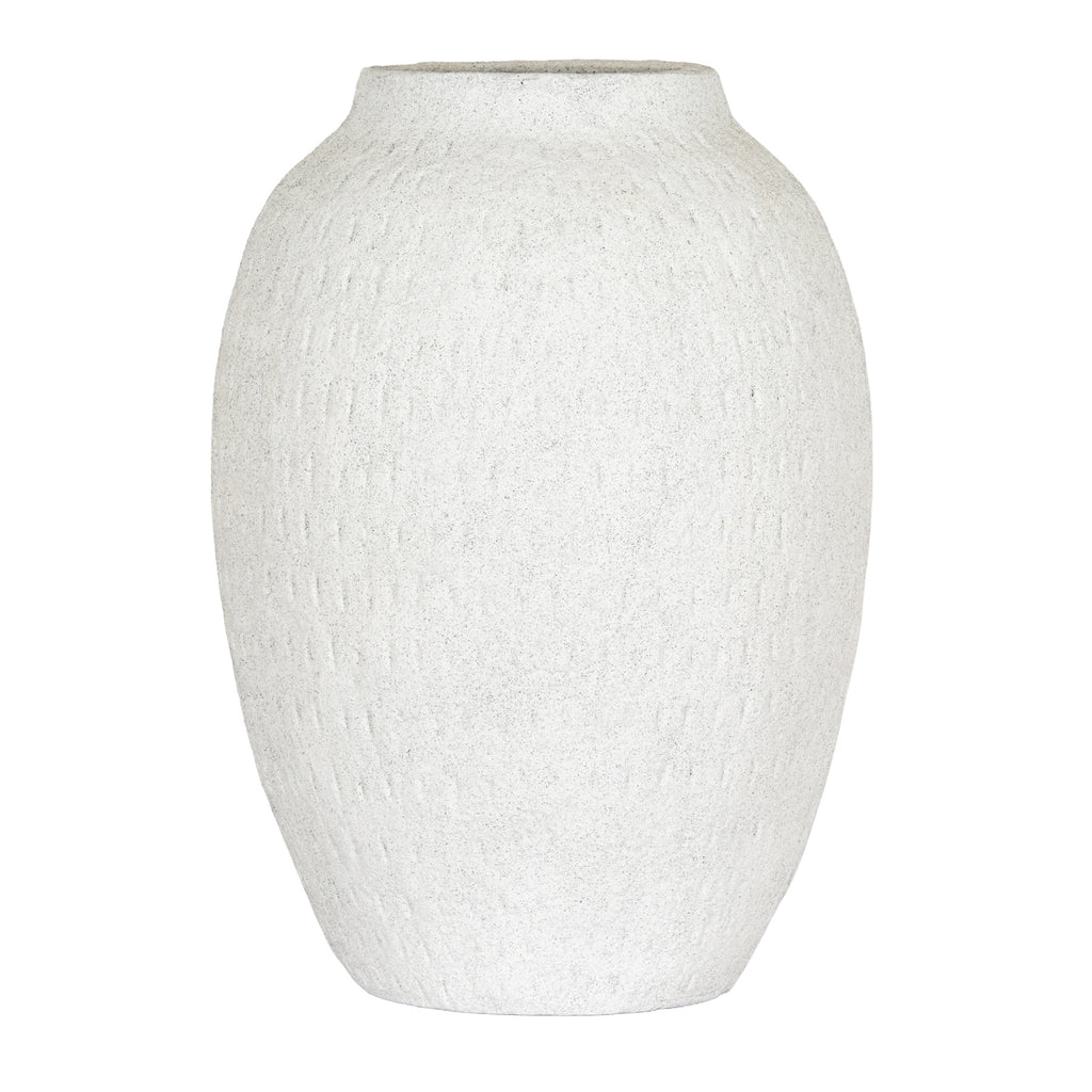 Ashen Large Tall Vase - White