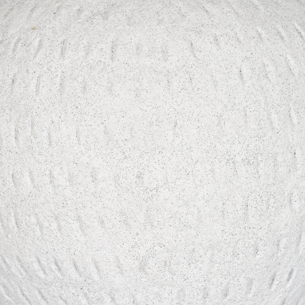 Ashen Large Round Vase - White