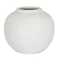 Ashen Large Round Vase - White