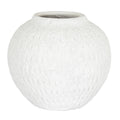 Ashen Medium Round Vase - White