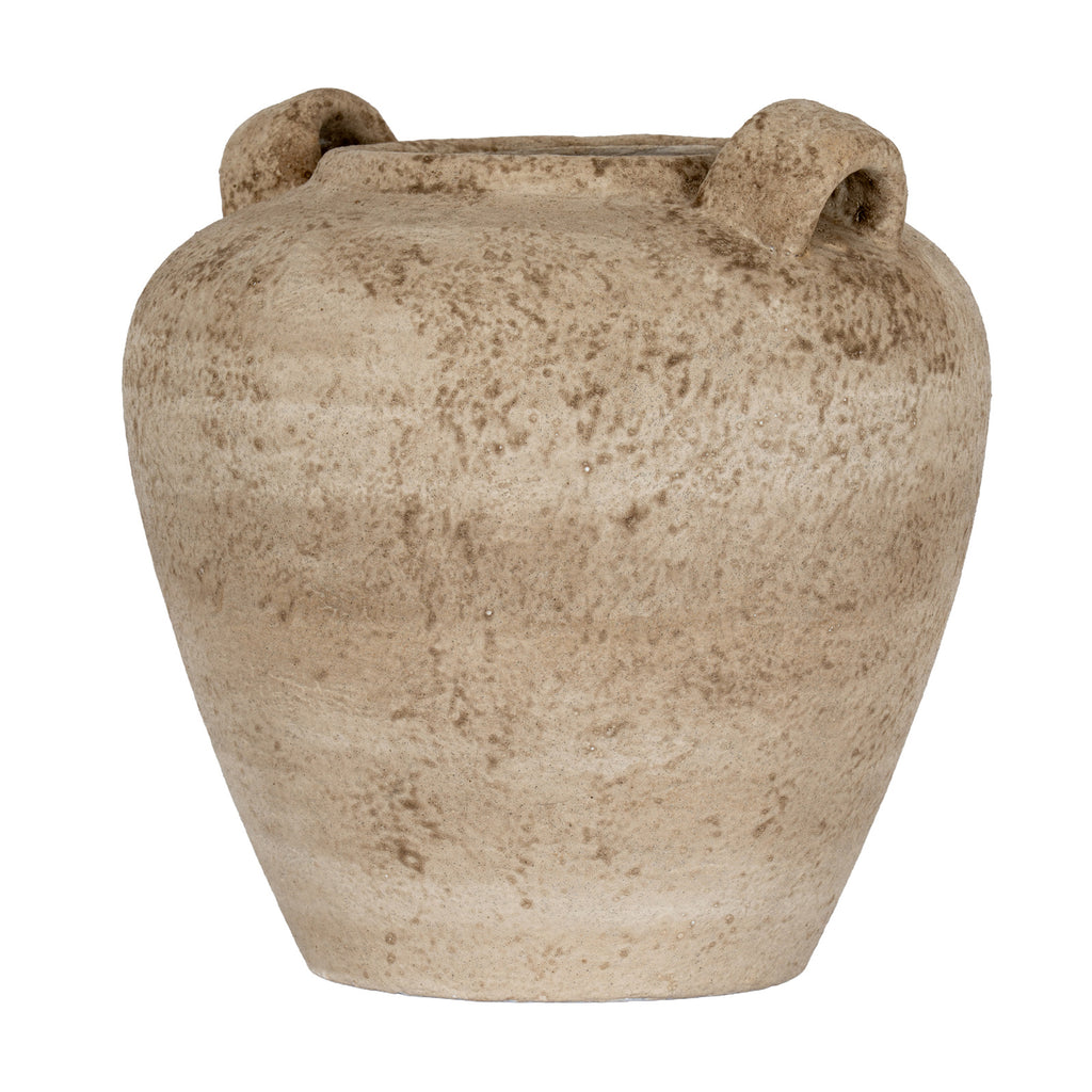 Terra Medium Urn Vase with Handles - Brown