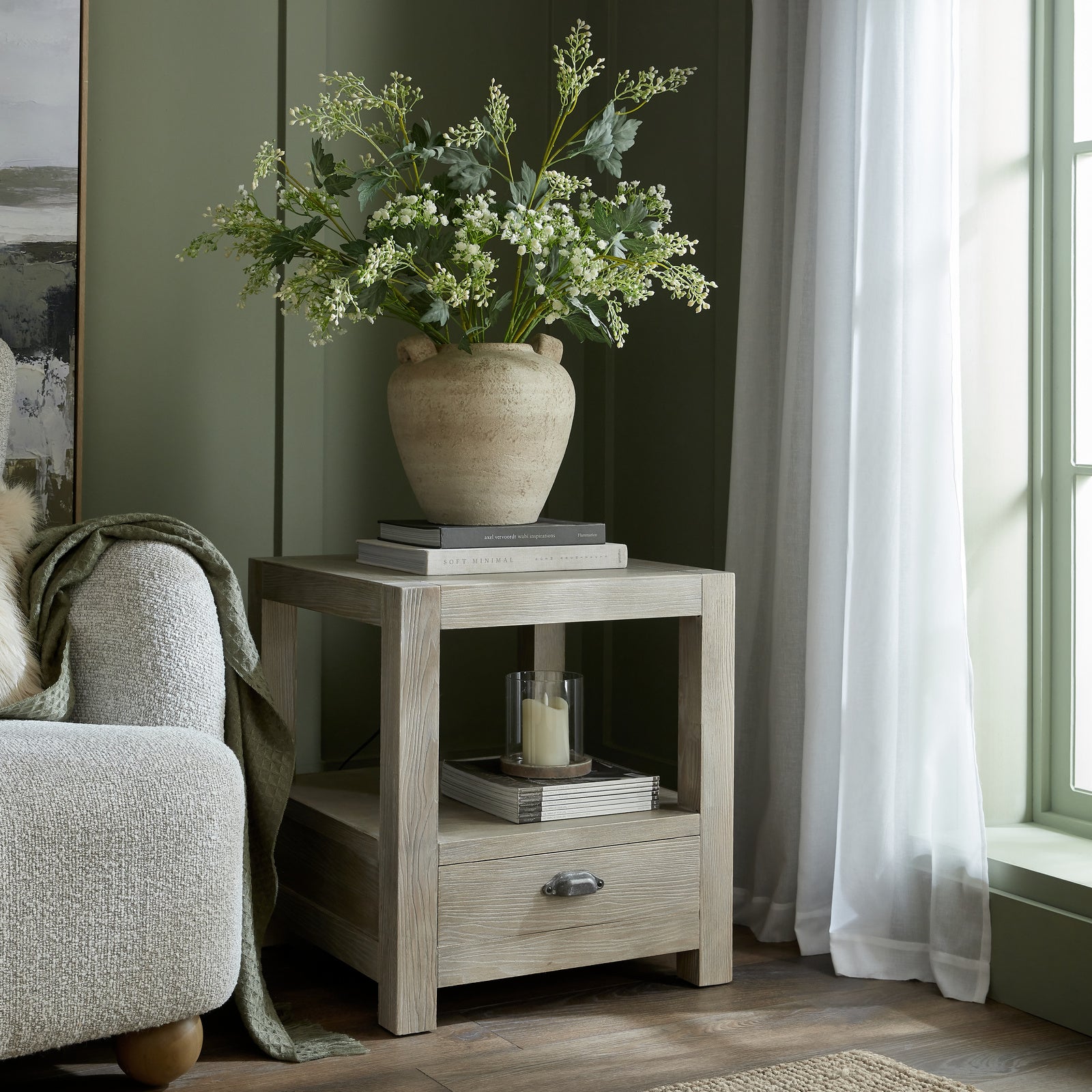 Terra Medium Urn Vase with Handles