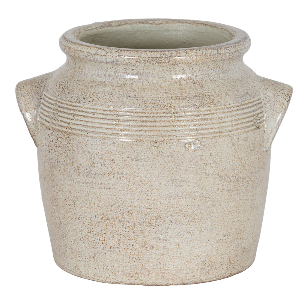Tarn Collection Large Pot with Handles - White