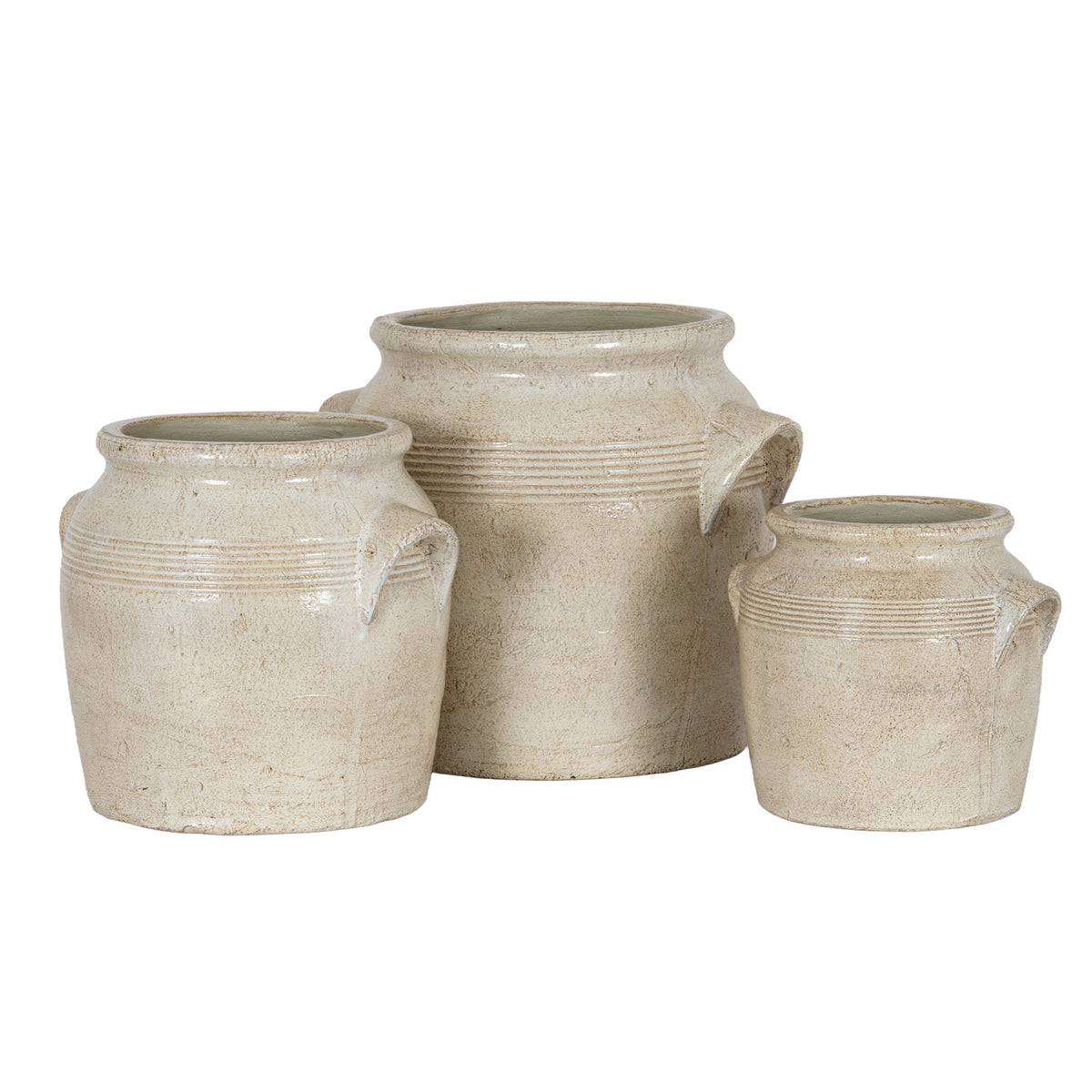 Tarn Collection Small Pot with Handles - White