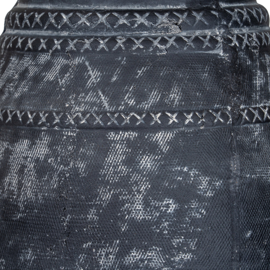 Etched Collection Tall Vase - Black