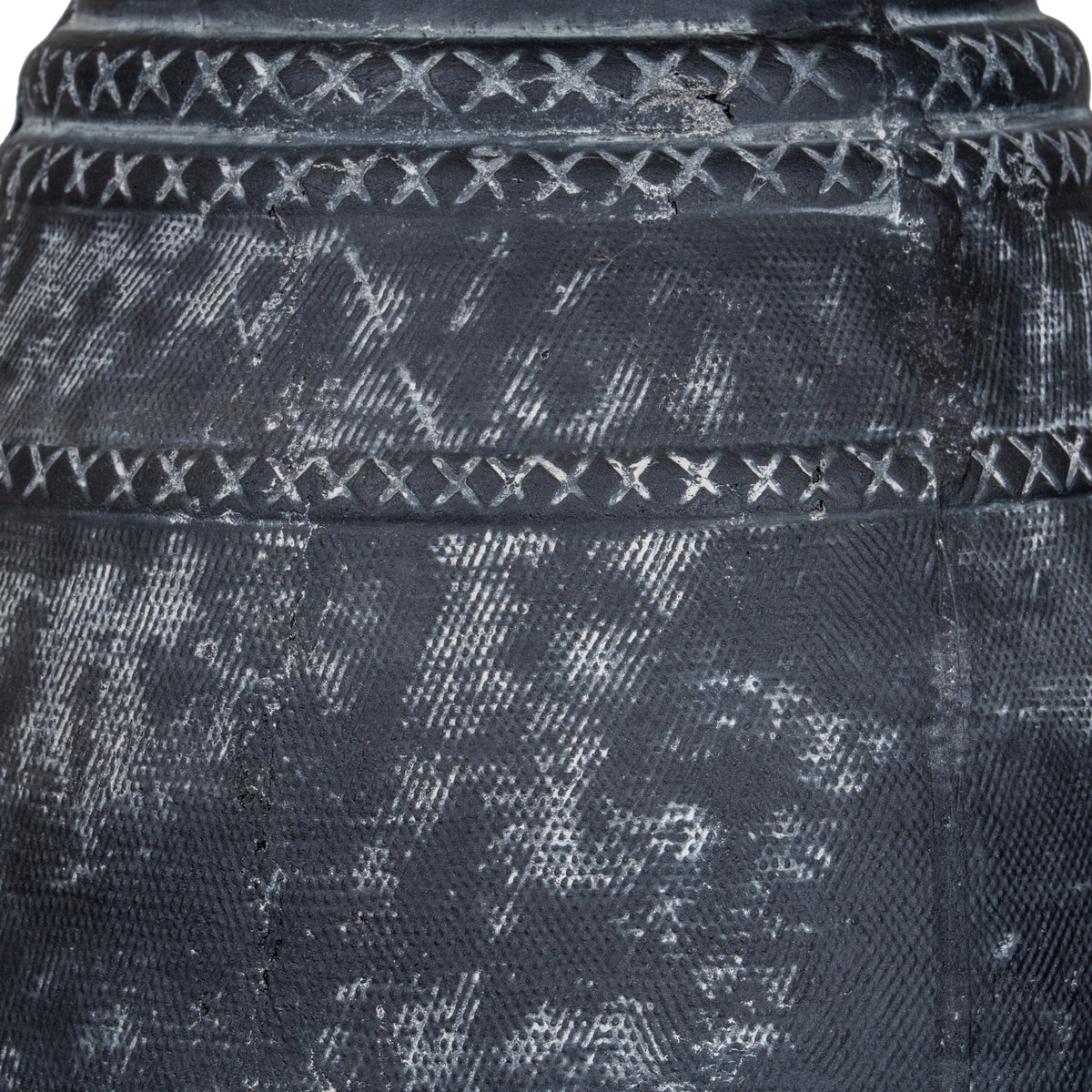 Etched Collection Tall Vase - Black