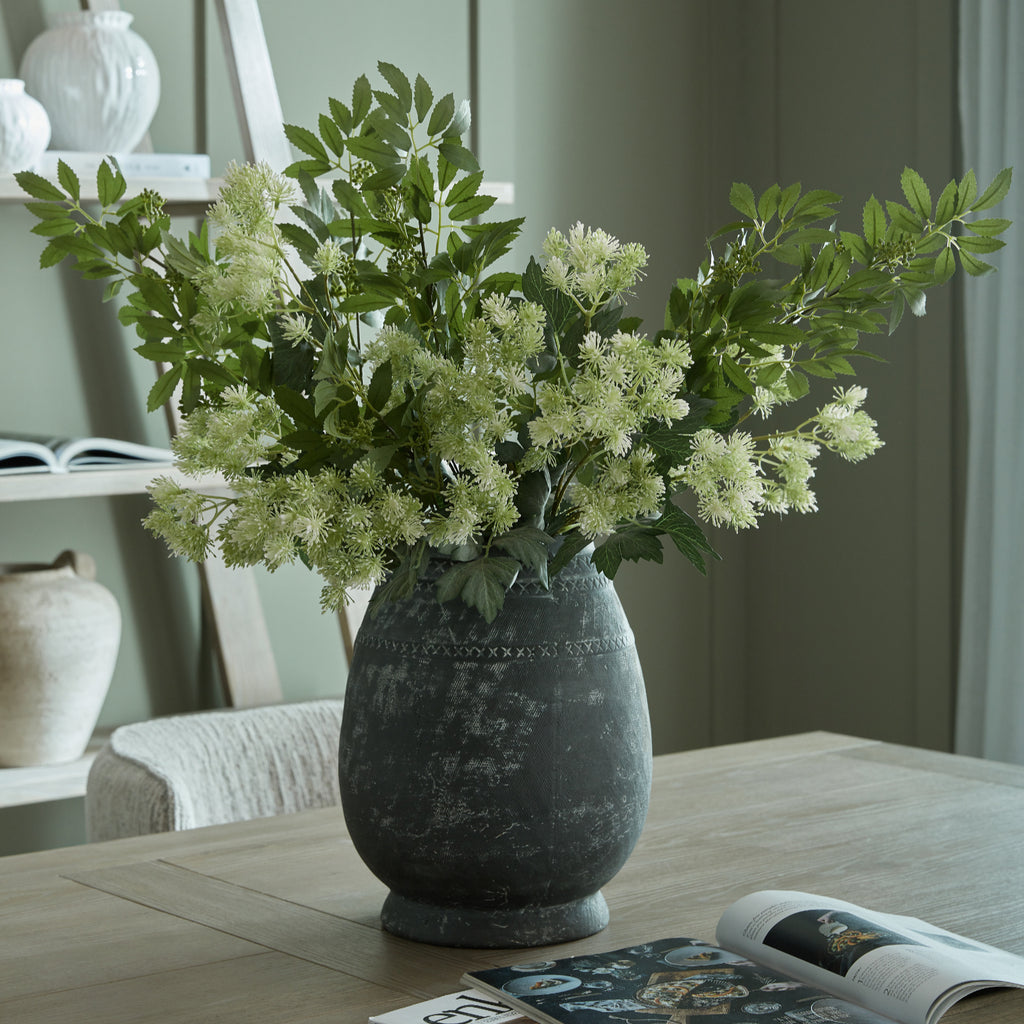 Etched Collection Vase - Black