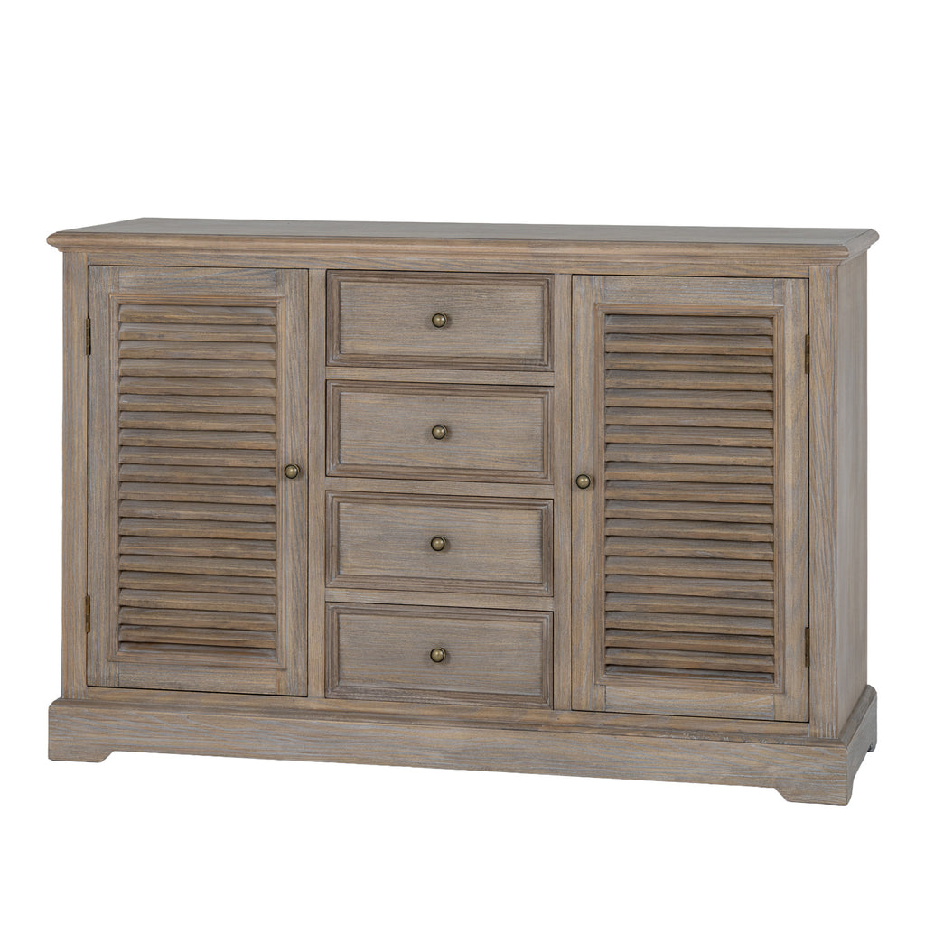 Delphine Collection 2 Door 4 Drawer Large Dresser Base - Brown