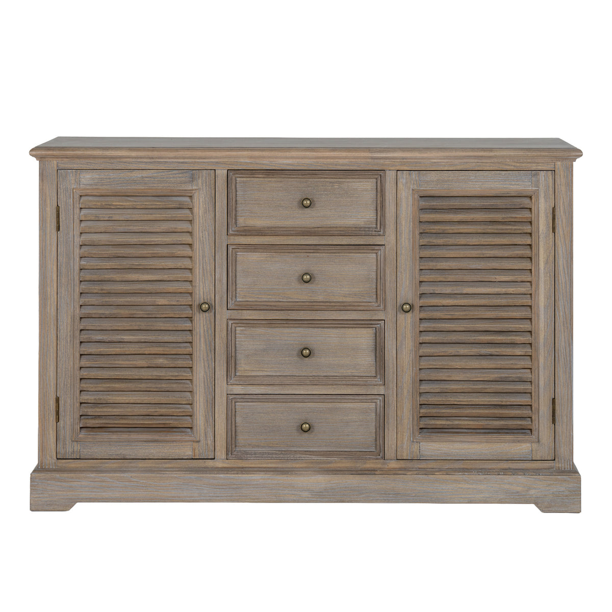 Delphine Collection 2 Door 4 Drawer Large Dresser Base - Brown