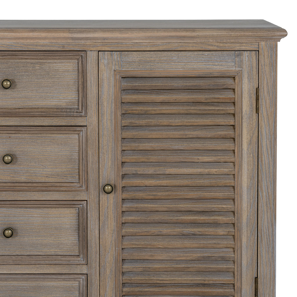 Delphine Collection 2 Door 4 Drawer Large Dresser Base - Brown