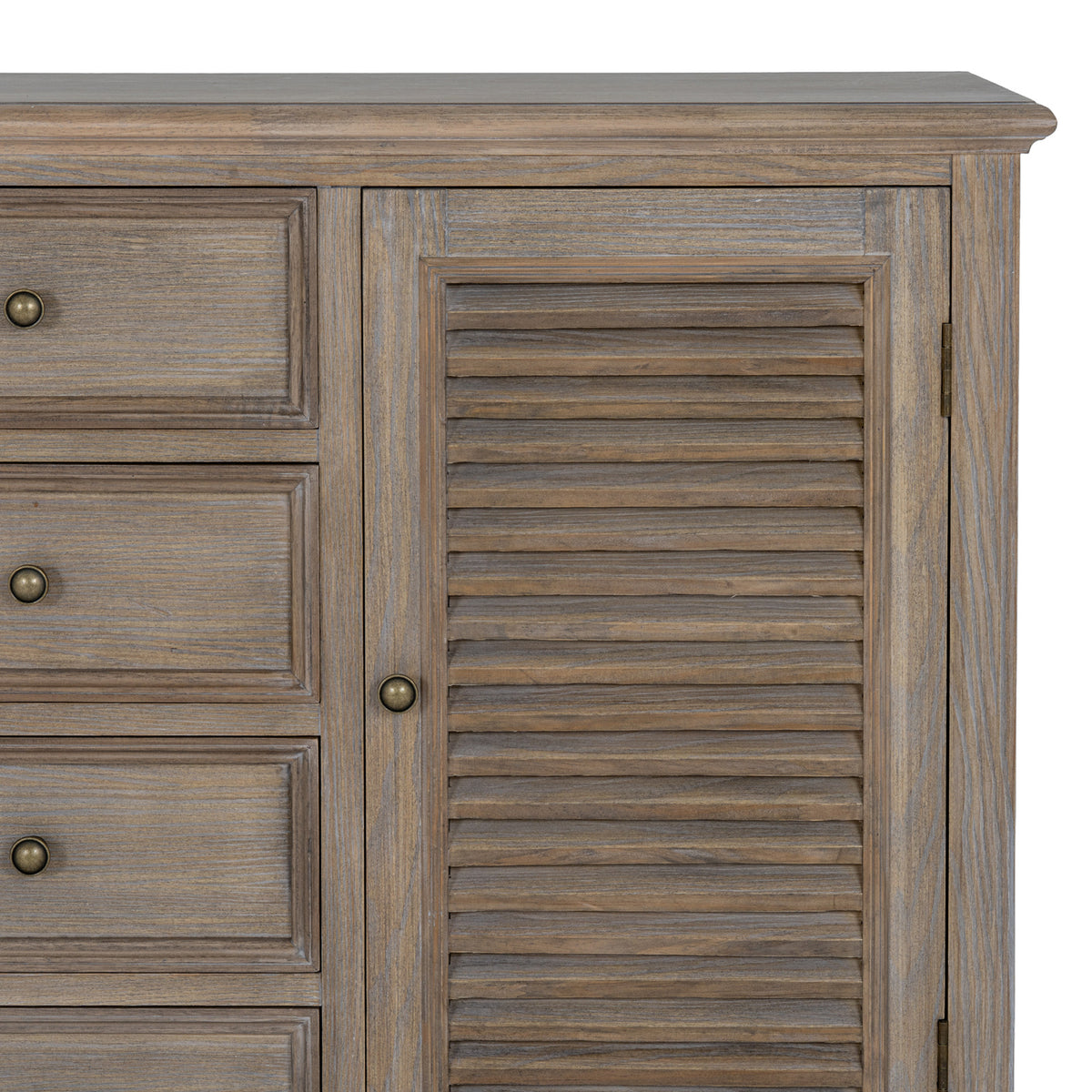 Delphine Collection 2 Door 4 Drawer Large Dresser Base - Brown
