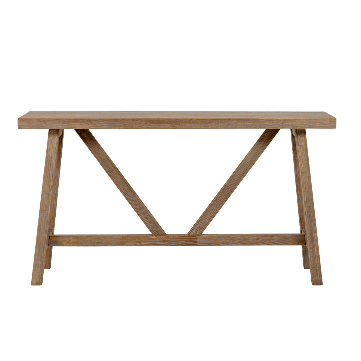 Haldon Collection Three Drawer Console Table - Brown