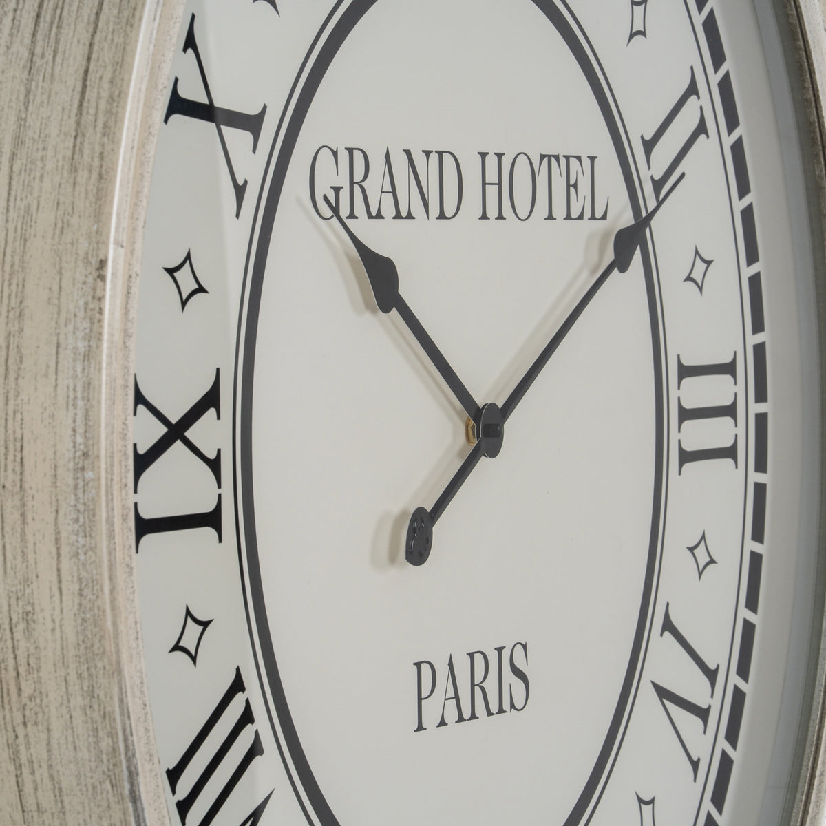 Hotel Paris Large Grey Clock with Glass