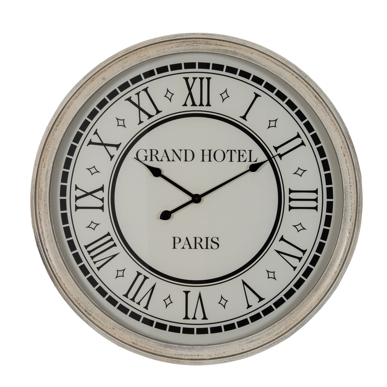 Hotel Paris Large Grey Clock with Glass