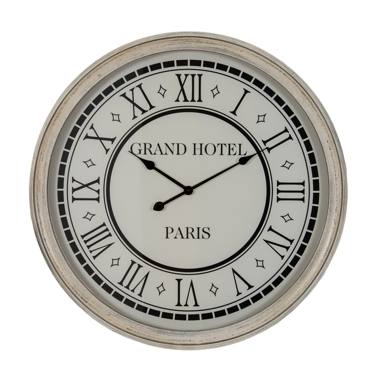Hotel Paris Large Grey Clock with Glass
