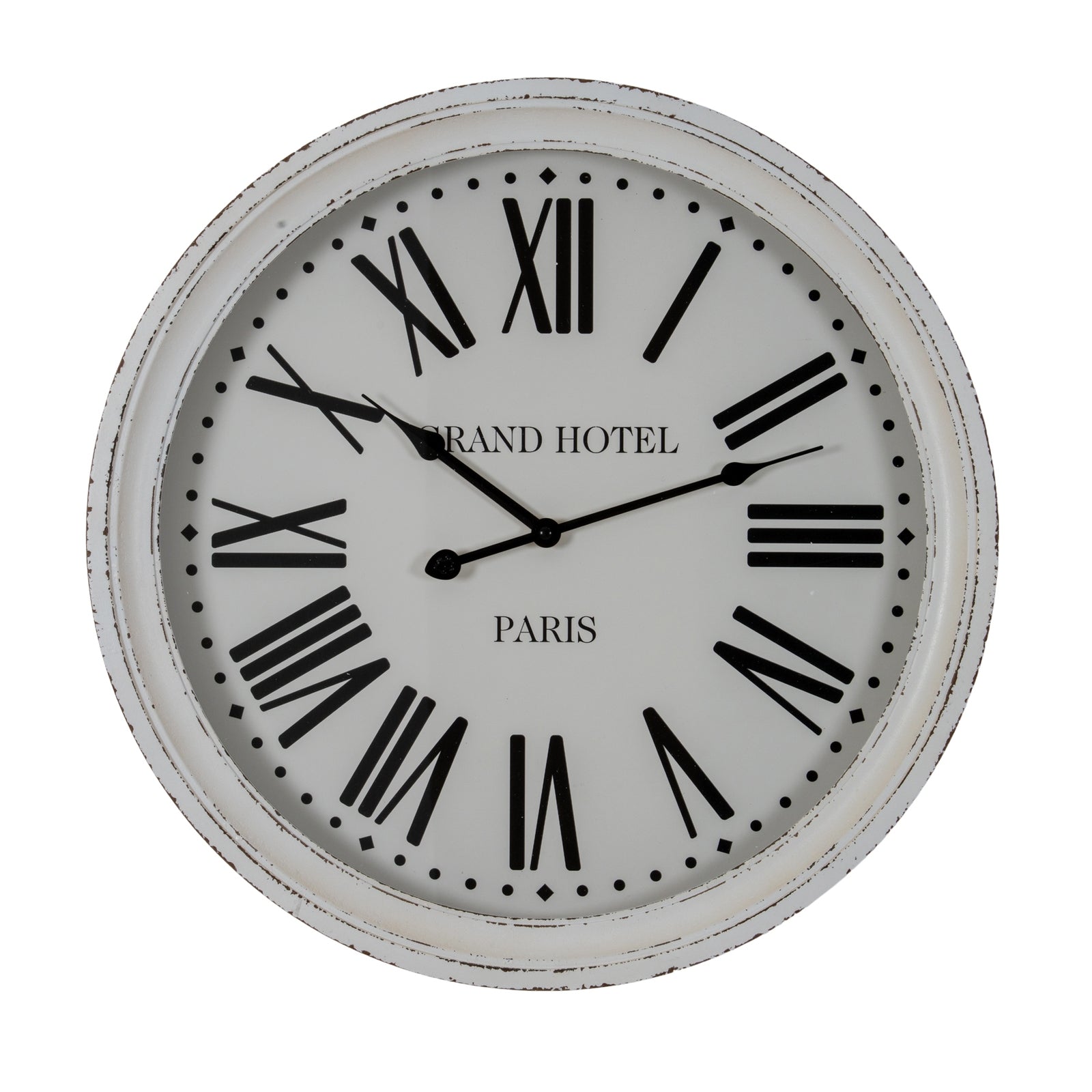 Hotel Paris White Clock with Glass