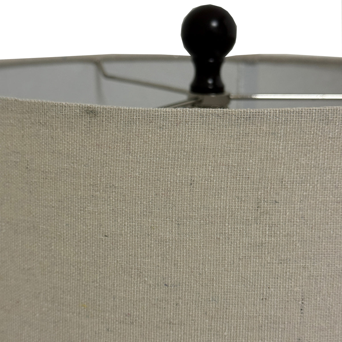 Sepia Shadows Squat Table Lamp with Linen Shade - Brown