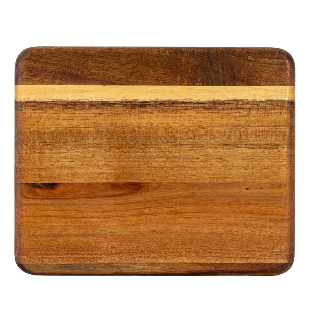 Acacia Serving Tray with Slate - Brown