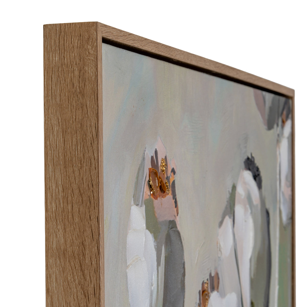 Poppy Heads Hand Painted Canvas In Frame