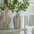 Classic Blue Flora Juniper Vase - White
