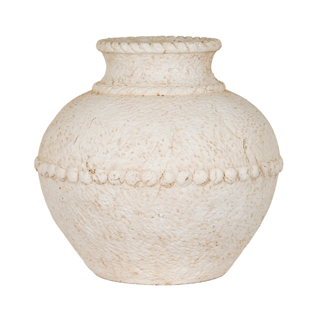 Medium Olympia Terracotta Vase - White