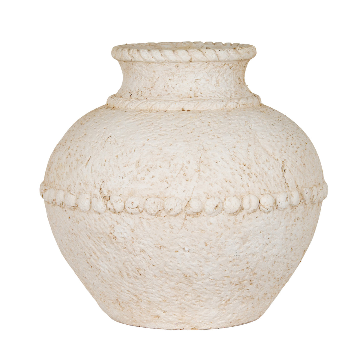 Medium Olympia Terracotta Vase - White